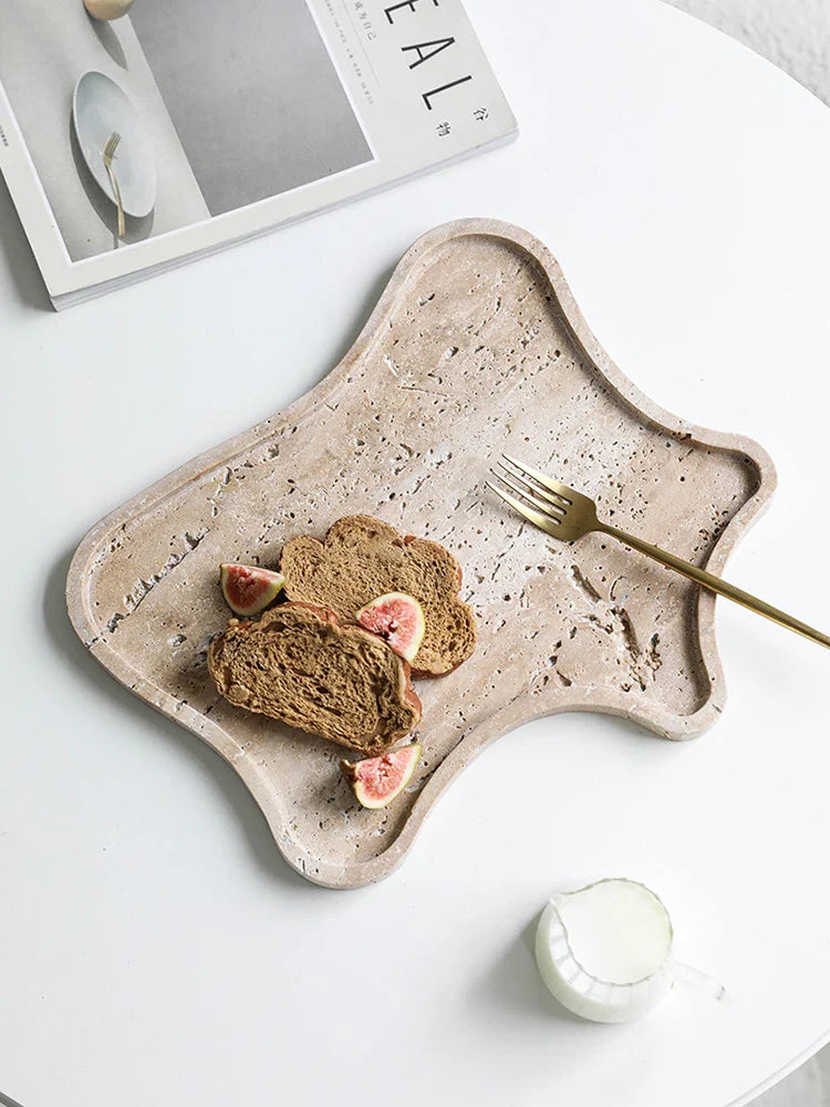 Irregular Travertine Stone Tray