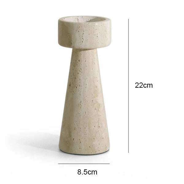 Travertine Marble Candle Holder