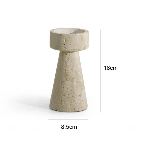 Travertine Marble Candle Holder