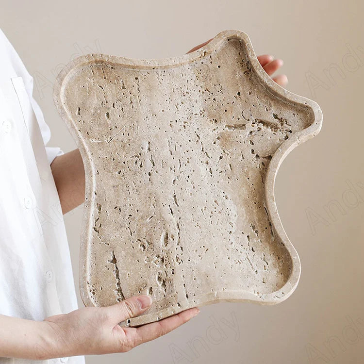 Irregular Travertine Stone Tray