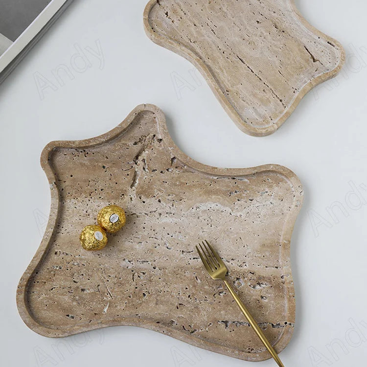 Irregular Travertine Stone Tray