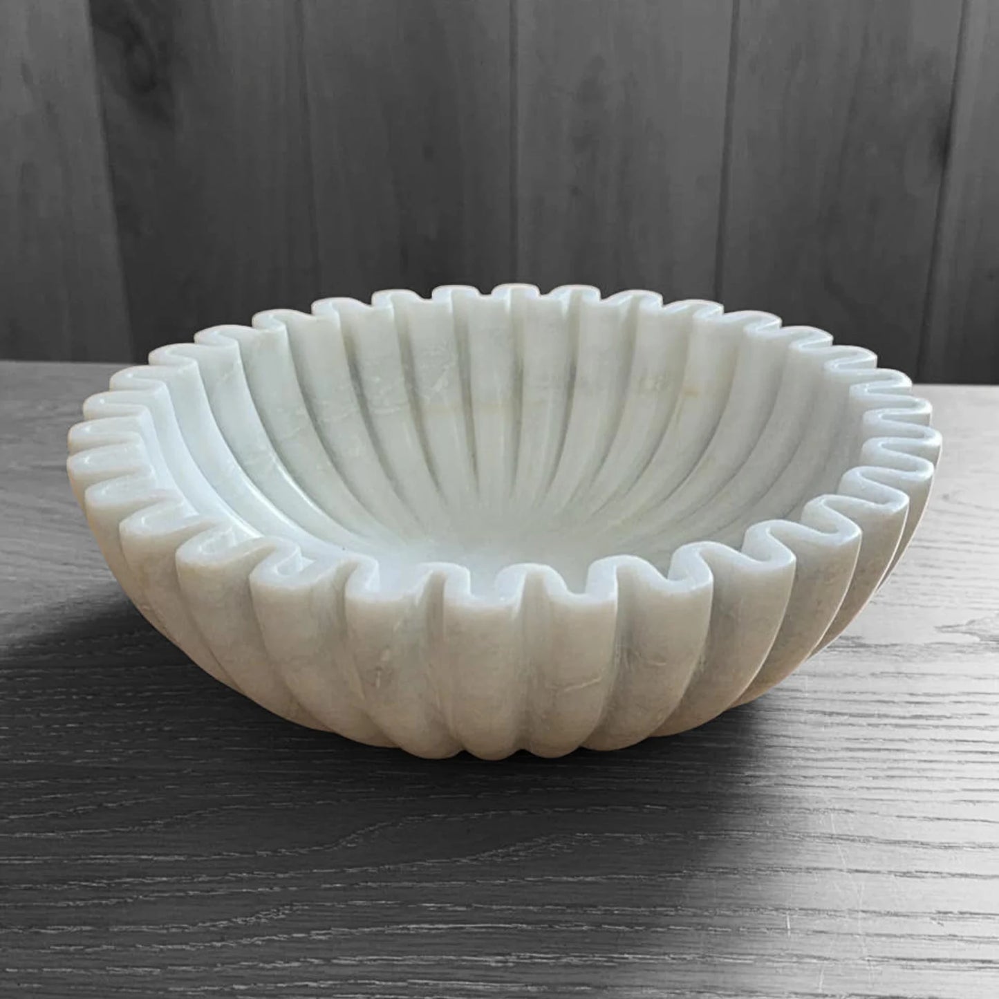 Scalloped Marble Bowl